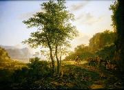 Italianate Landscape with travellers
